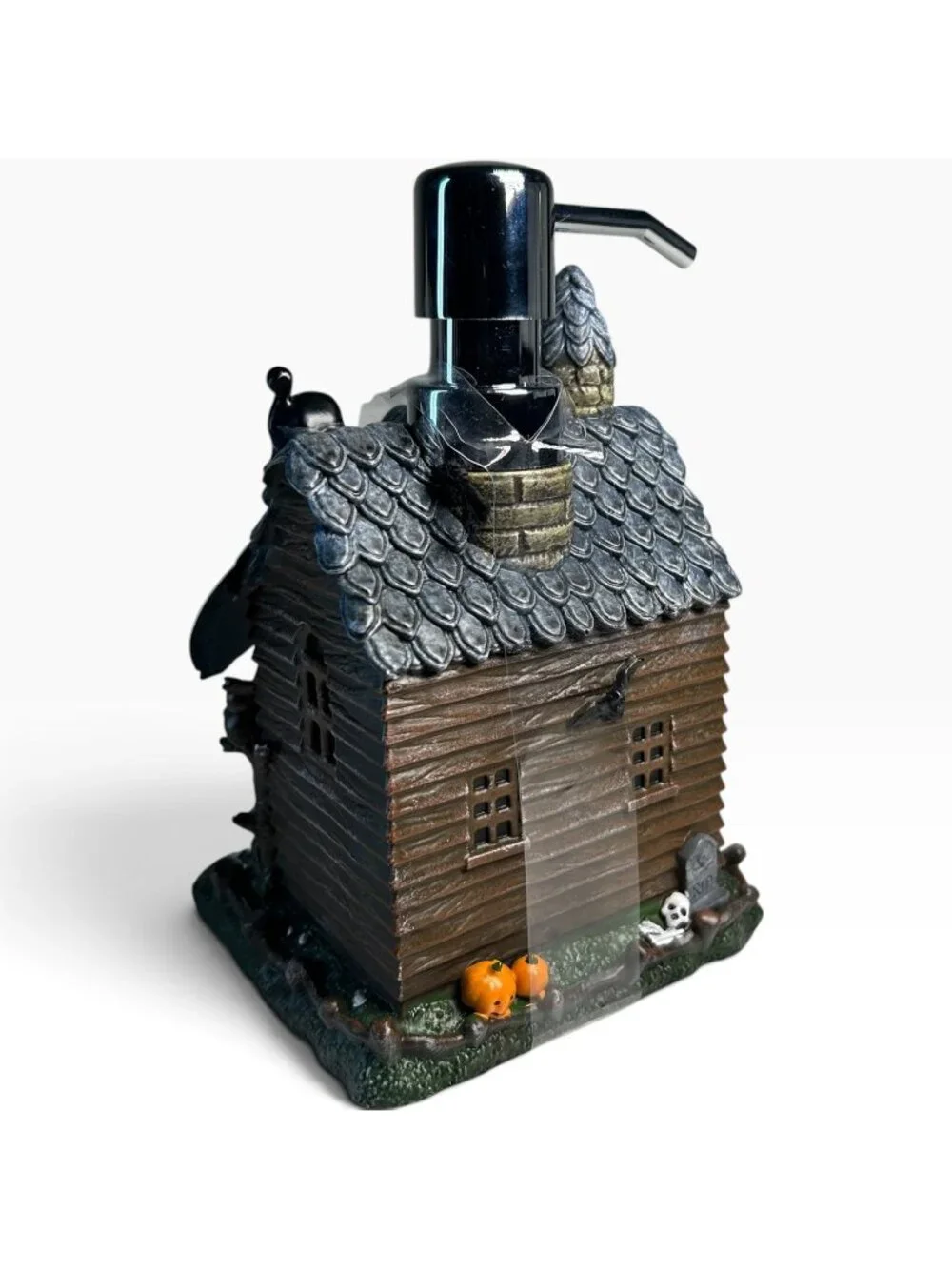 Halloween Haunted House Soap Dispenser Resin Pump Ghost Pumpkin Spooky Decor NEW